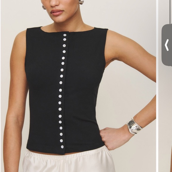 Reformation Tops - REFORMATION Julie Knit Top Black Size Small NWOT